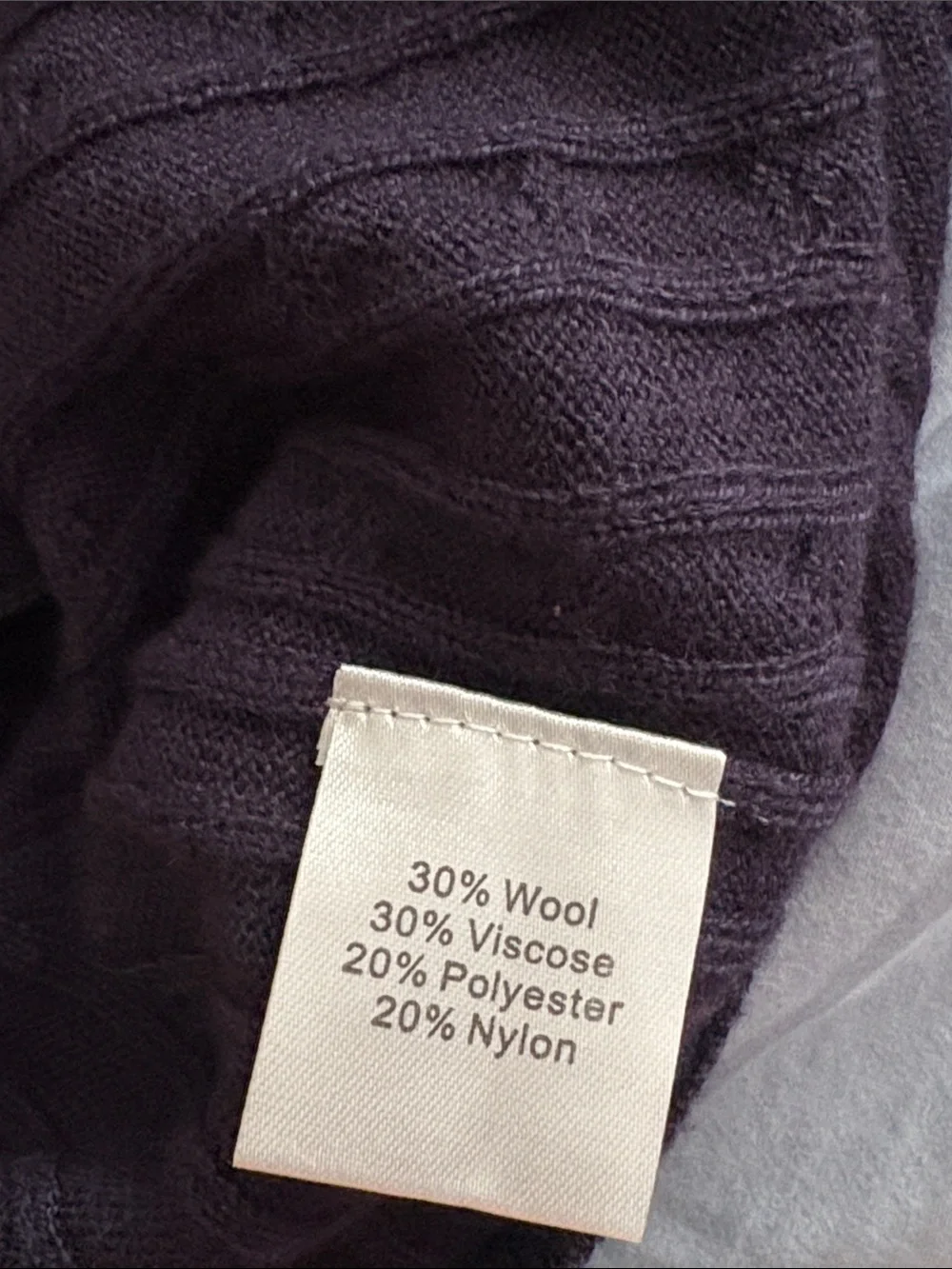 NWT Kallspin Wool Blend Cable Knit Cardigan Large Navy